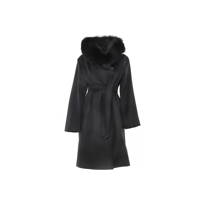 MaxMara Studio Belted Long Sleeved Coat-0