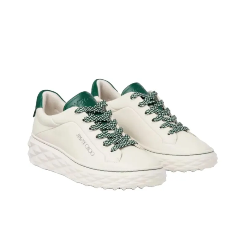 Malbon Golf x Jimmy Choo Diamond Low Top Casual Shoes Women's Green-2