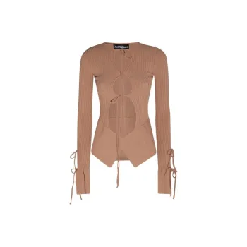 ANDREĀDAMO Ribbed knit Long sleeve Top