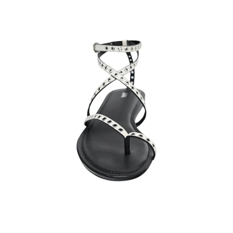ZARA One Strap Sandals 1cm Women's White-3