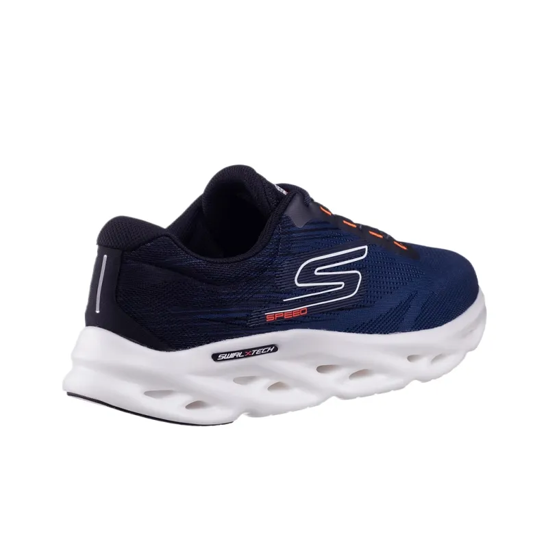 Skechers GO RUN Swirl Tech Speed Low Top Running Shoes Men's Blue-4