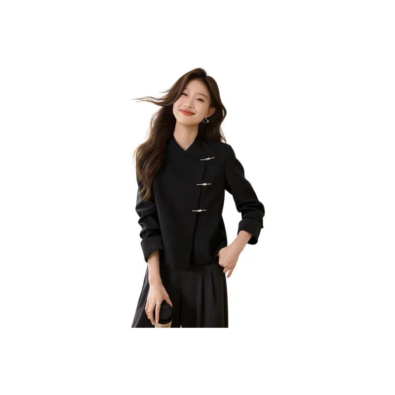 Mo Han Yi Mei Jackets & Coats Women's Black-0