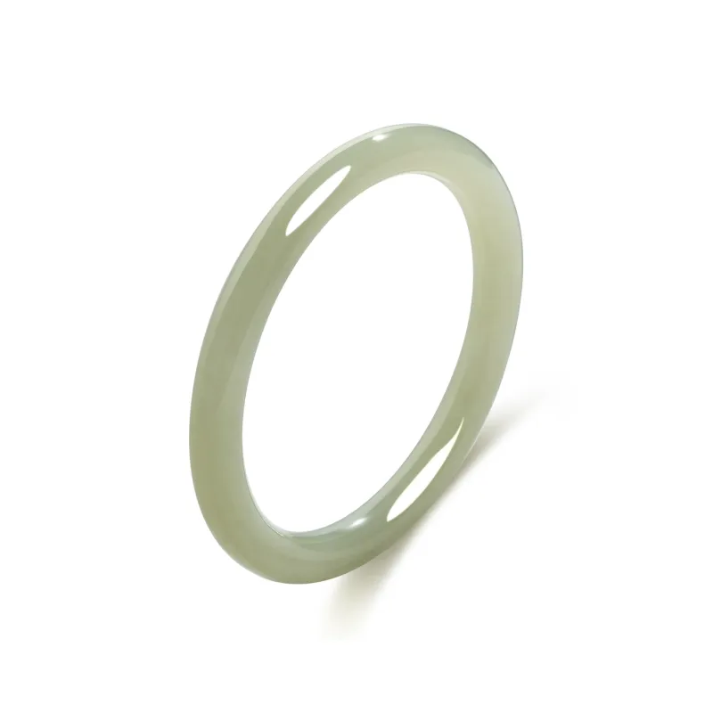 Golden Kite Bangles Pale Greenish White Jade Women's-0