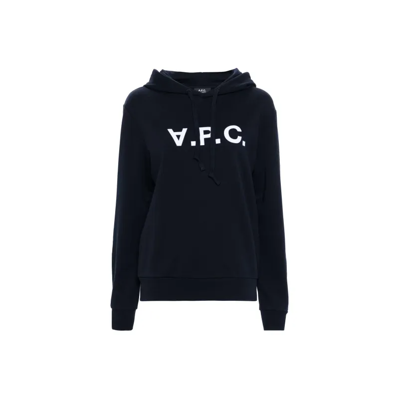 A.P.C Logo Printed Drawstring Hoodie-0