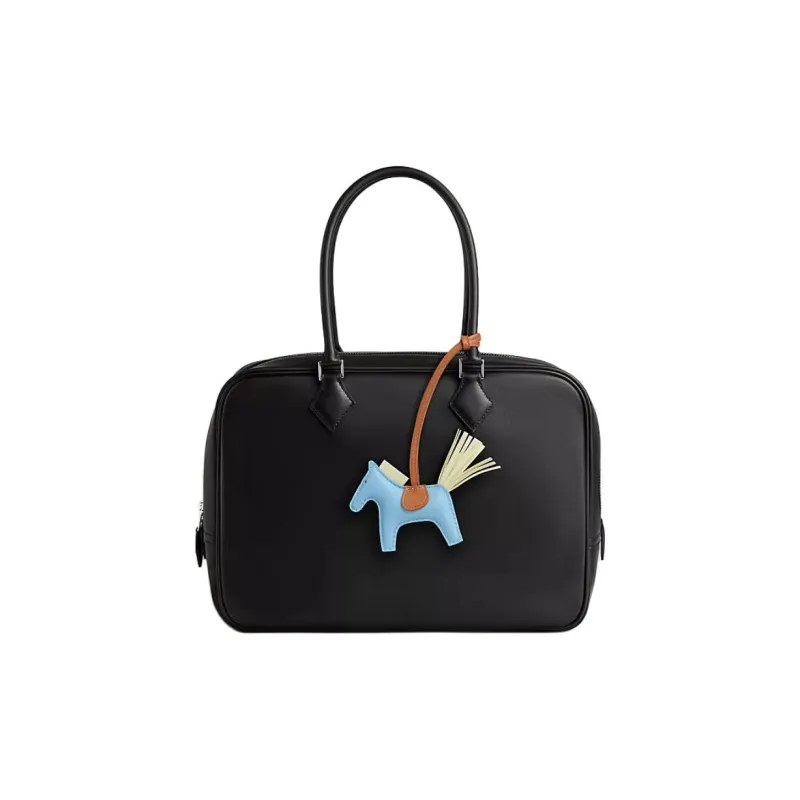 HERMES Rodeo Milo Lambskin Bag Charm Bag Accessory Small Size Women's Sky Blue & Milton Yellow-1