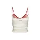 White Short-Sleeved Shirt+Plaid Bralette