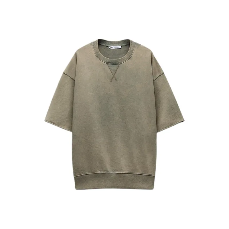 ZARA Sweatshirts Women's Khaki-0