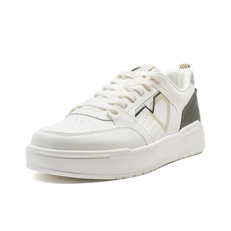 XTEP Innovation Wear resistant And Lightweight Low Top Skateboard Shoes Men's White Gray-1