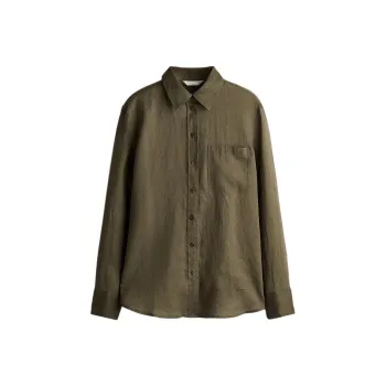 H&M Shirt Women's Dark Khaki Green