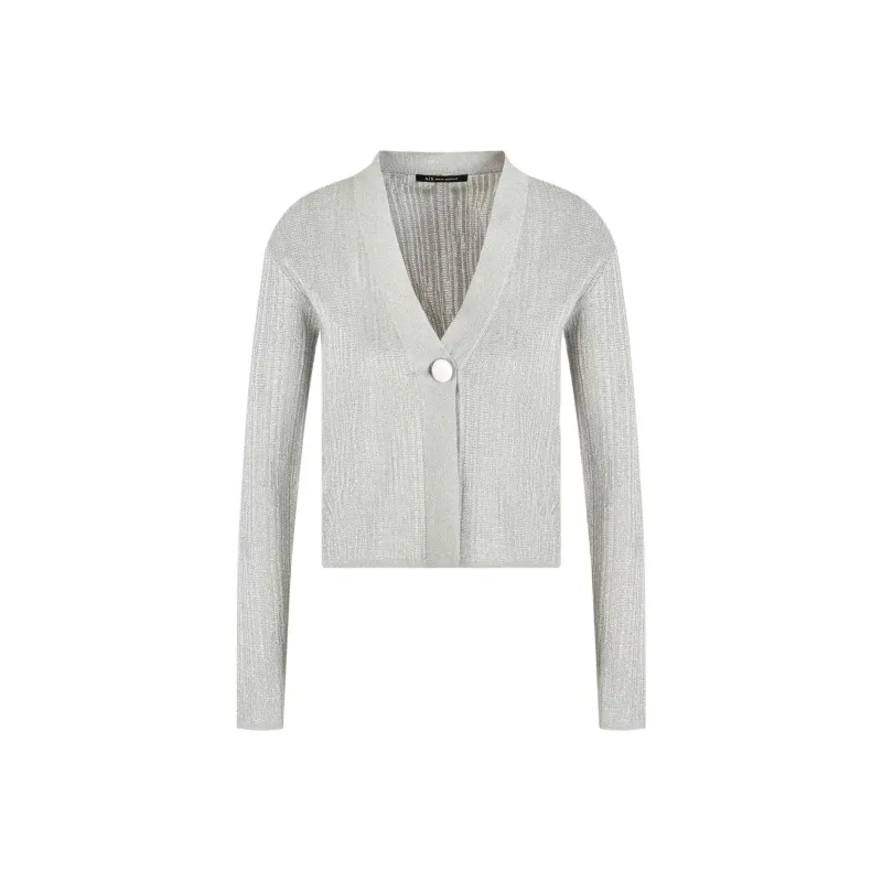 ARMANI EXCHANGE Cropped V neck Cardigan-0