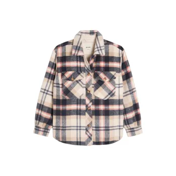 Hollister Jackets & Coats Women's Blue Plaid