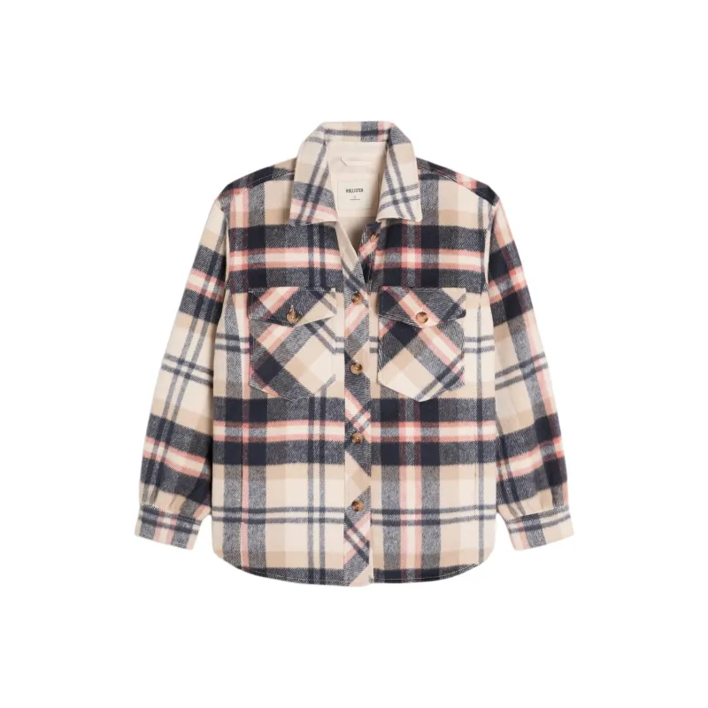 Hollister Jackets & Coats Women's Blue Plaid-0
