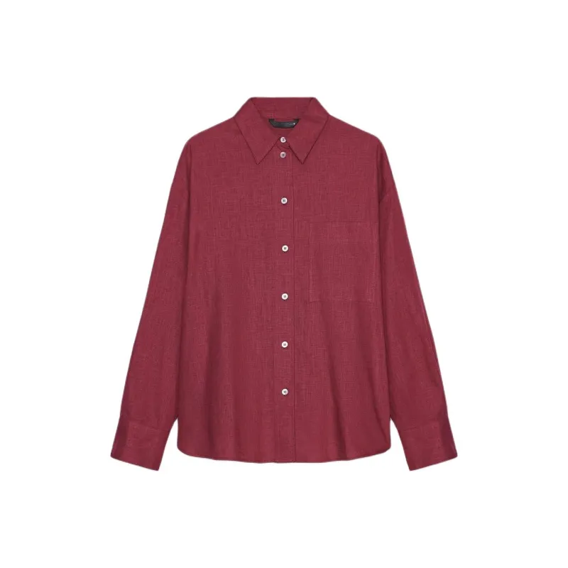 ZARA Shirts Women's Dark Red-0