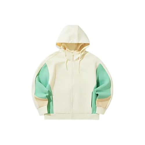 QIAODAN Sweatshirt Women's Cream White/Eau Green