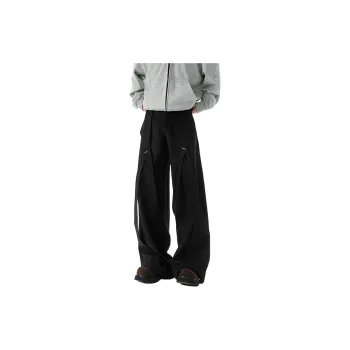 NEAR HERE Casual Pants Unisex Black
