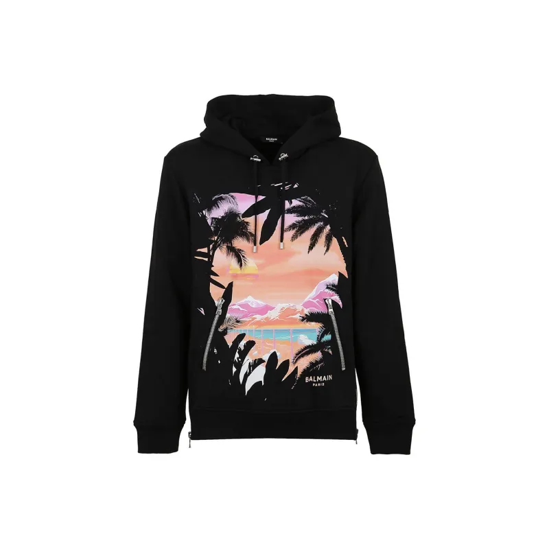 BALMAIN Sweatshirts Men Black-0