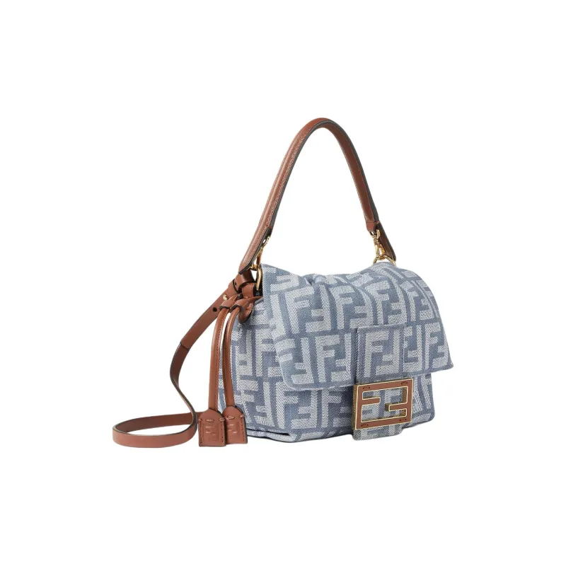 FENDI Cotton Handbag Trumpets Women's Blue-1