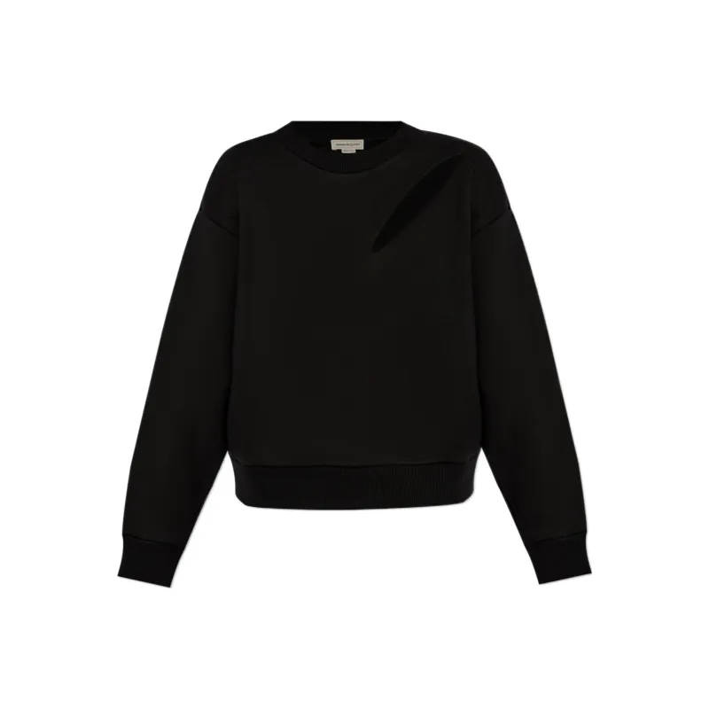 Alexander McQueen Cut Out Detailed Crewneck Sweatshirt-0