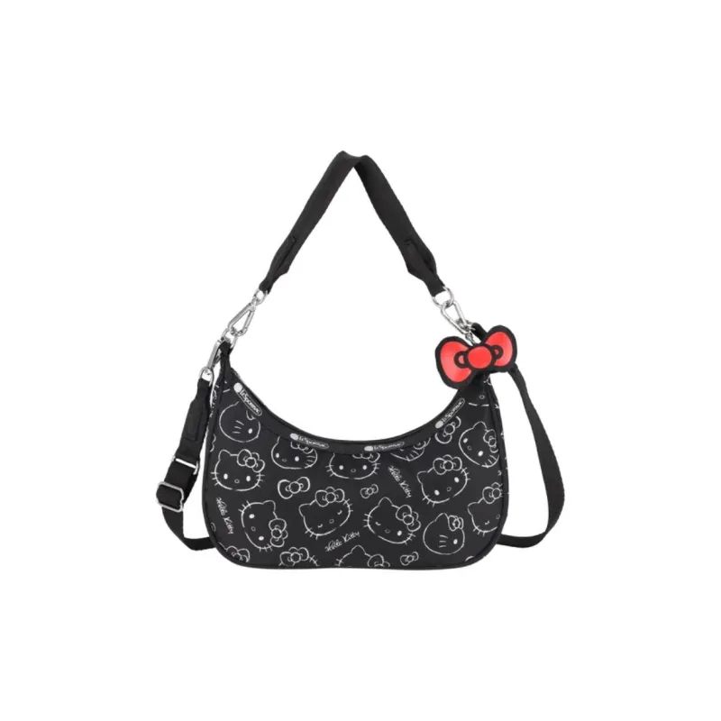 Sanrio HELLO KITTY CO BRANDED Cute Patterned Print Handbag Regular Women's Black-0