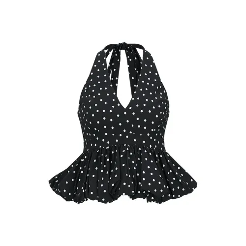 URBAN REVIVO Camisole Women's Black Print