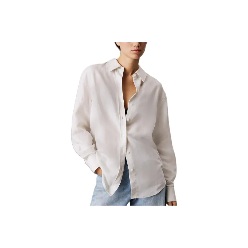CALVIN KLEIN Shirt Europe Version Women's Chalk White-0