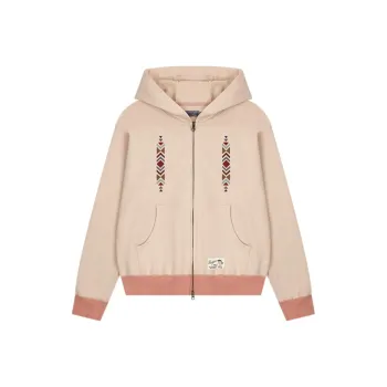 Safarispot REGION MOTORS CLUB NAVAJO HOODIE ZIPUP Sweatshirt Women's Peach