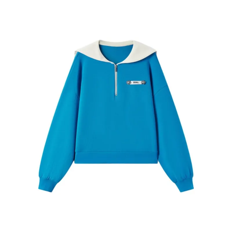 EICHITOO Sweatshirt Women's Lake Blue Patchwork-0