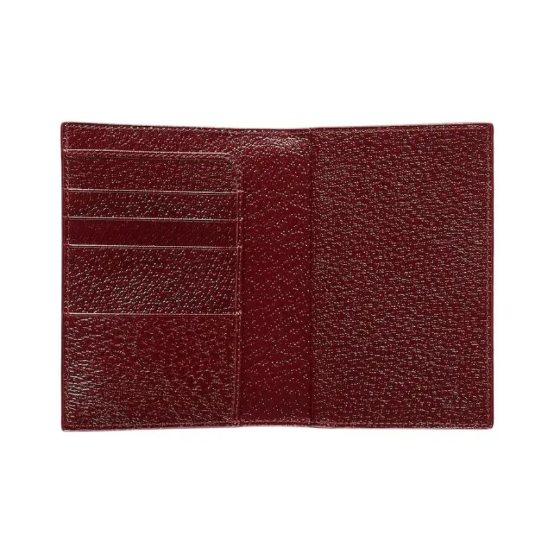 GUCCI Supreme Canvas Passport Holder Men's Beige & Ebony-3