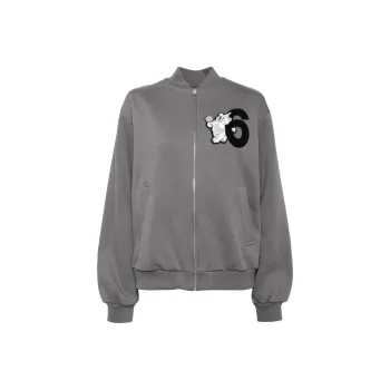 MM6 Maison Margiela Logo-appliqué Zip-up Jacket