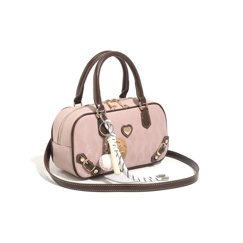 BOBDOG PU Shoulder Bag, Handbag Small Size Women's Pink-3