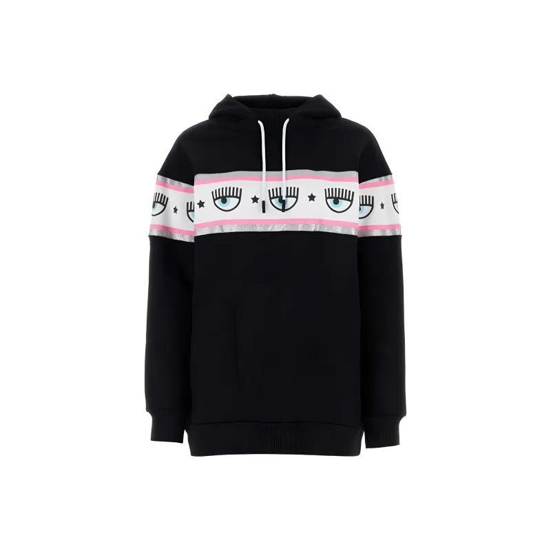 CHIARA FERRAGNI Long Sleeved Drawstring Hoodie-0