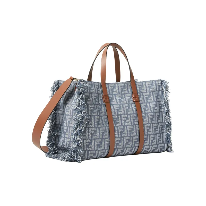 FENDI Polyester Tote Bag, Shopping Bag, Handbag Women's Blue-1