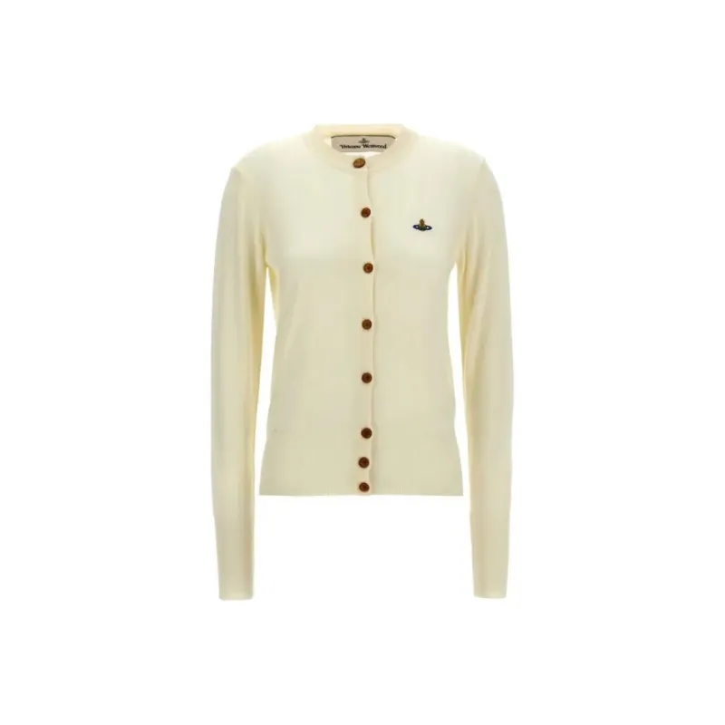 Vivienne Westwood Logo Embroidered Knitted Cardigan-0