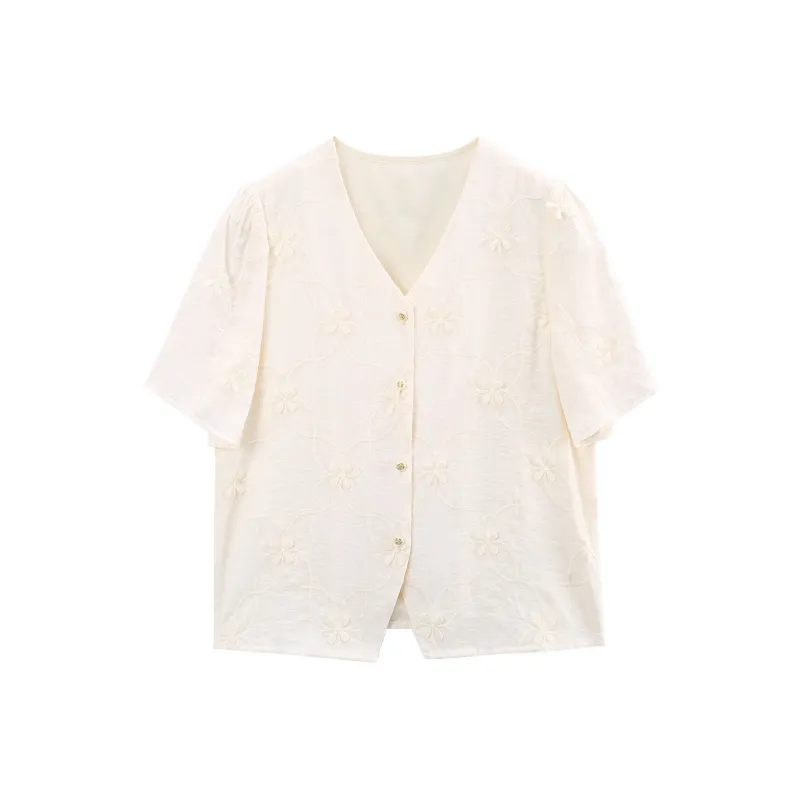 A Paradise For Awakening Shirt Women's Beige-0