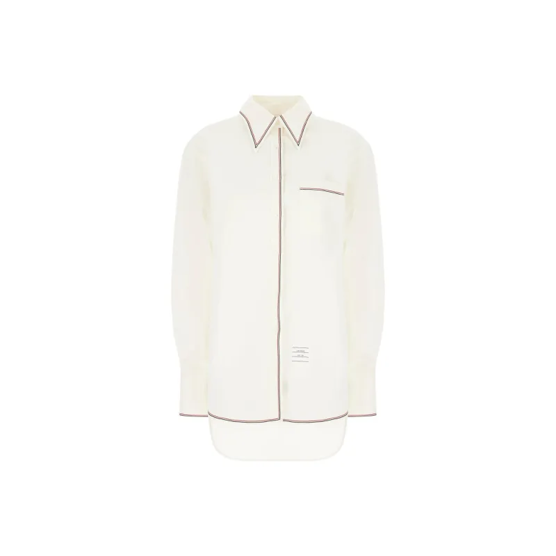 THOM BROWNE Striped trim Shirt-0