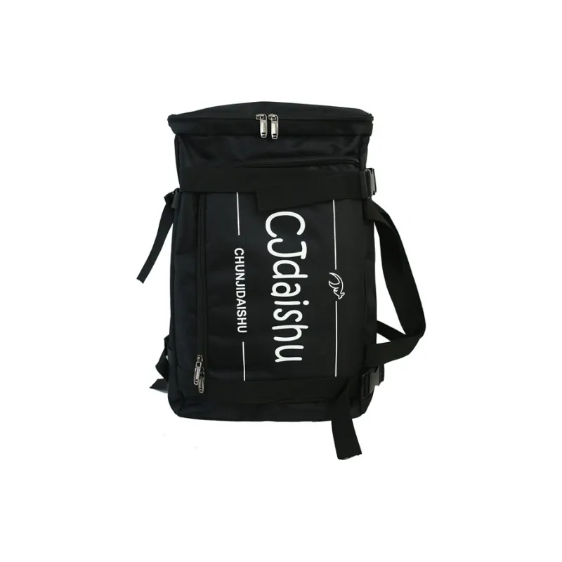 Yalu Nylon Backpack Regular Unisex Black/Silver/Red/Army Green-0