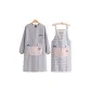 Canvas Gown+Apron Cute Cat[Blue]
