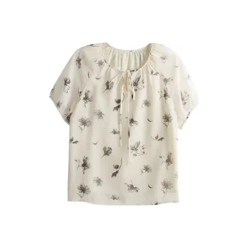She Enjoys Chiffon Shirt Women's Ecru