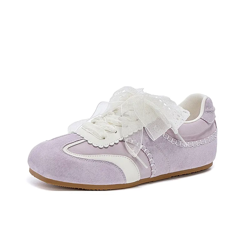 JOSINY Casual Shoes Women's Low Top Ecru/Light Pink/Light Purple-1