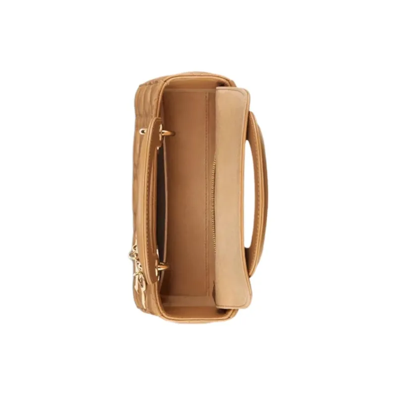 DIOR Lady Dior My ABCDior Lambskin One Shoulder Handbag Small Size Women's Light Gold-2