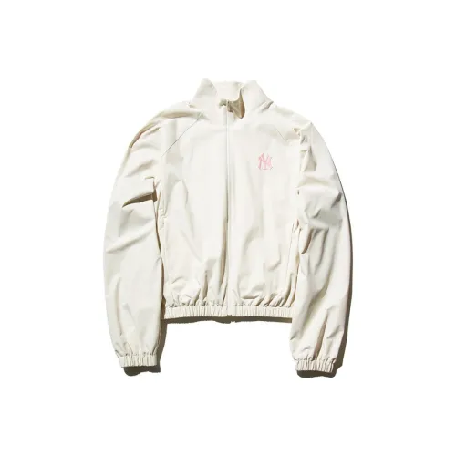 MLB New York Yankees Jackets Coats Women's Dark Cream