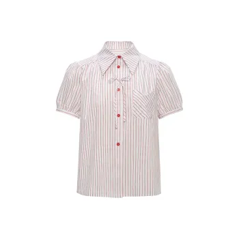 KING PRINCE Shirt Women's Red Stripes