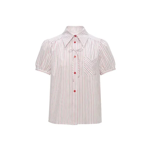 KING PRINCE Shirt Women's Red Stripes
