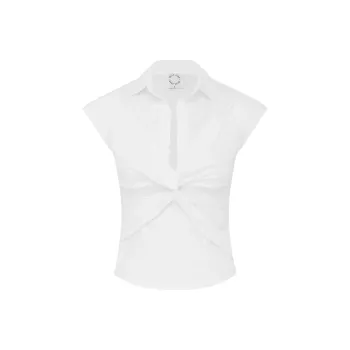 WITH JEAN SS25 Reid Top Shirt Women's White