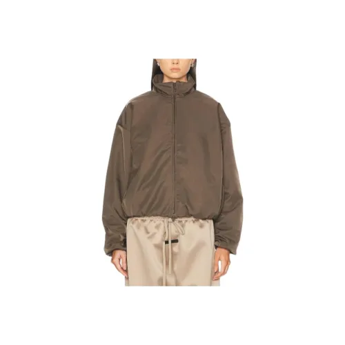 Fear Of God Essentials Military Nylon Hooded Jacket Jackets & Coats Women's Brown