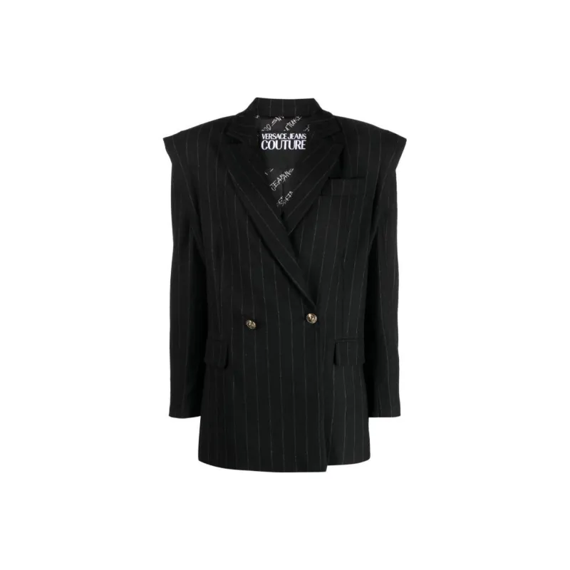VERSACE JEANS COUTURE Double-breasted Notched-lapels Blazer-0