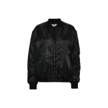 MOSCHINO Text-embroidered Bomber Jacket