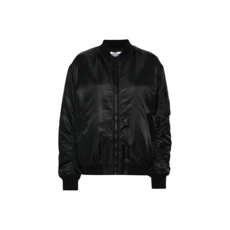 MOSCHINO Text-embroidered Bomber Jacket-0