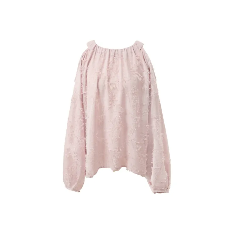 3COLOUR Chiffon Shirt Women's Smoke Pink-0