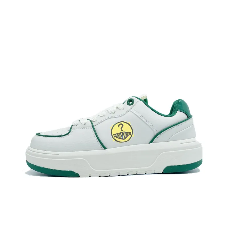 PAIN OR PLEASURE Skateboard Shoes Unisex White Green-4